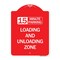 Signmission 15 Minute Parking Loading and Unloading Zone, Red & White Aluminum Sign, 18" x 24", RW-1824-24596 A-DES-RW-1824-24596 - alternate 1